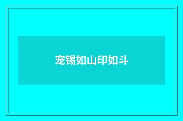 宠锡如山印如斗