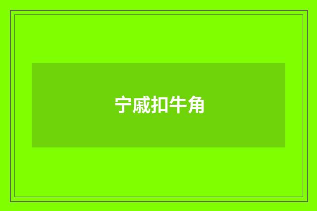 宁戚扣牛角
