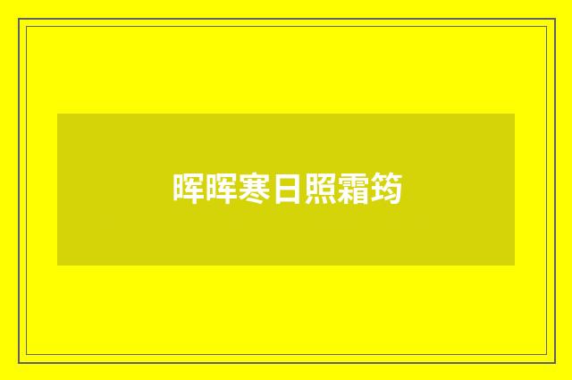 晖晖寒日照霜筠