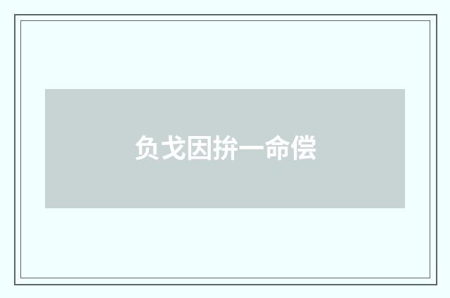 负戈因拚一命偿