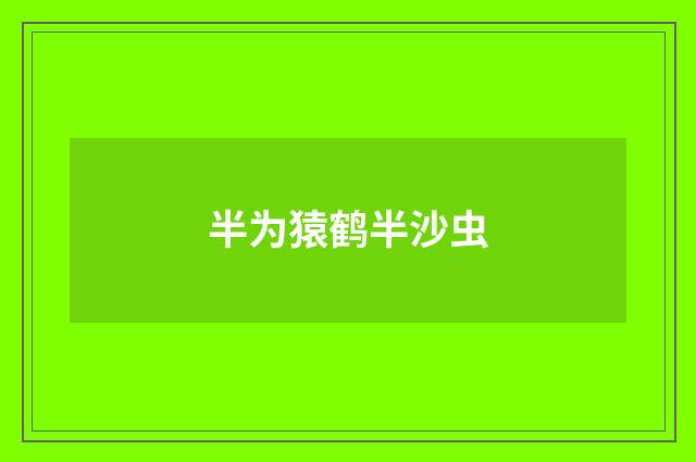 半为猿鹤半沙虫