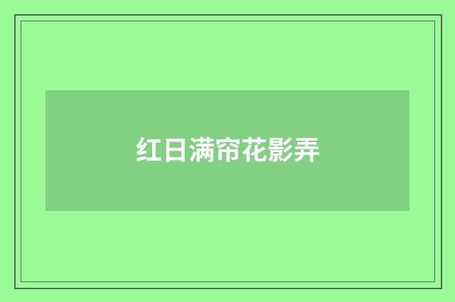 红日满帘花影弄
