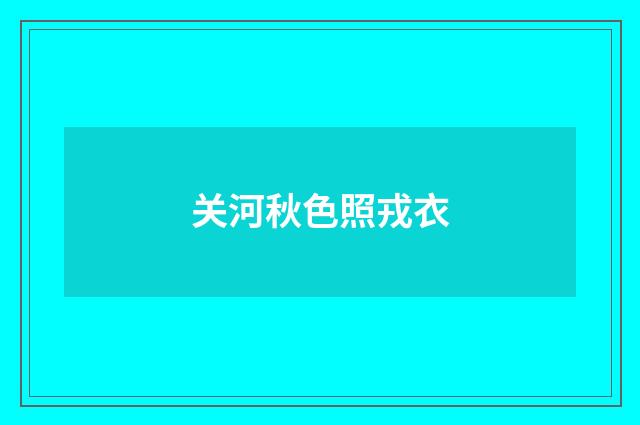 关河秋色照戎衣