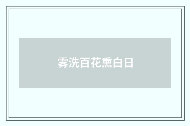 雾洗百花熏白日