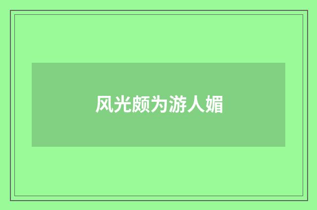 风光颇为游人媚