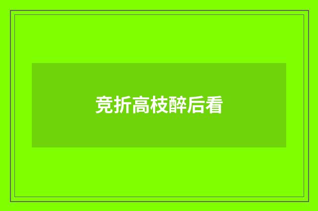 竞折高枝醉后看
