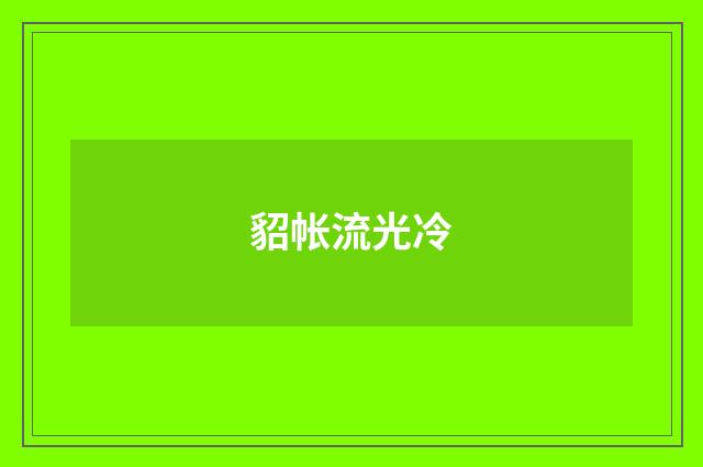 貂帐流光冷