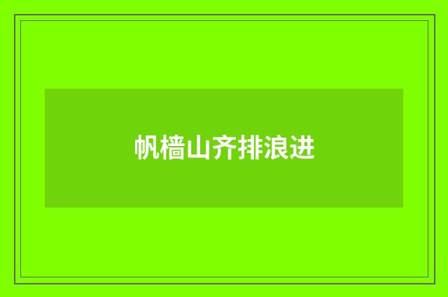 帆樯山齐排浪进