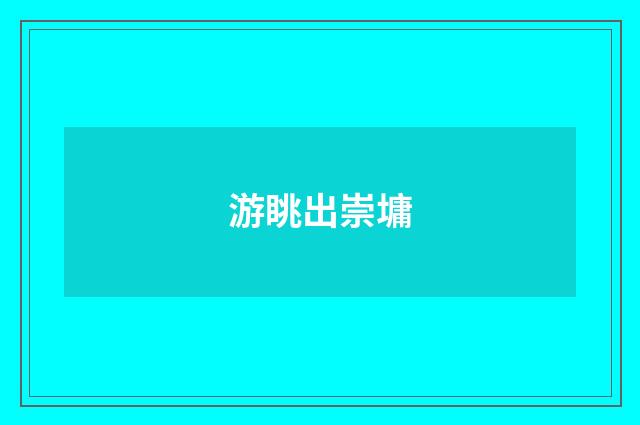 游眺出崇墉