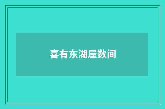 喜有东湖屋数间