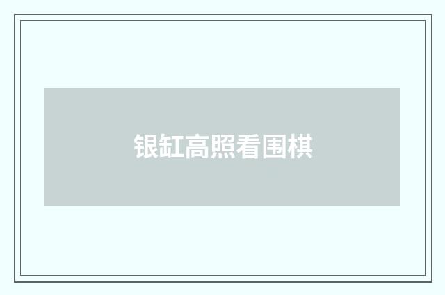 银缸高照看围棋