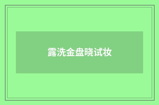 露洗金盘晓试妆