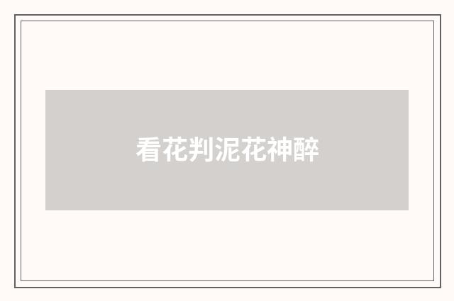 看花判泥花神醉