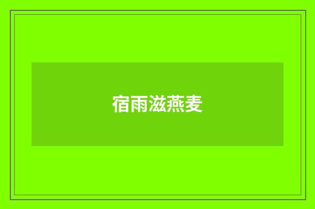 宿雨滋燕麦