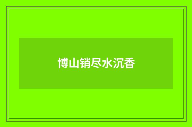 博山销尽水沉香