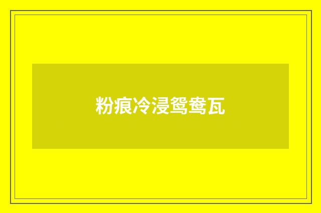 粉痕冷浸鸳鸯瓦