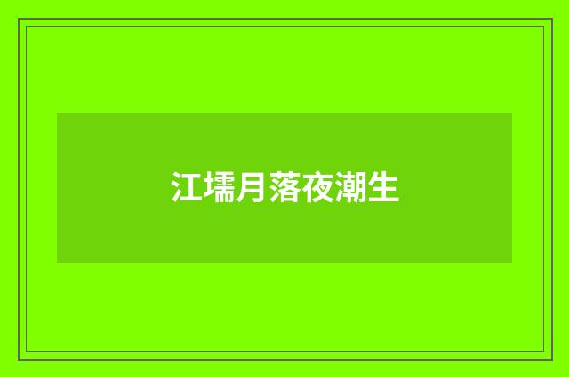 江壖月落夜潮生