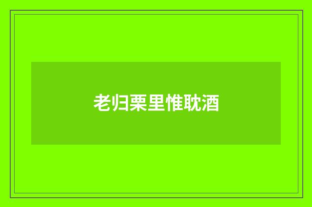 老归栗里惟耽酒