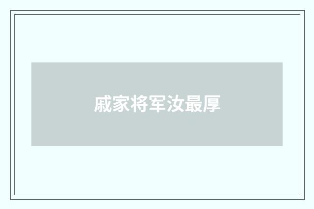 戚家将军汝最厚