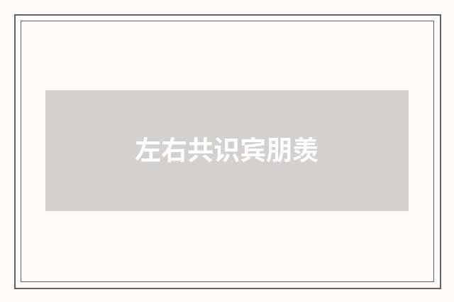 左右共识宾朋羡