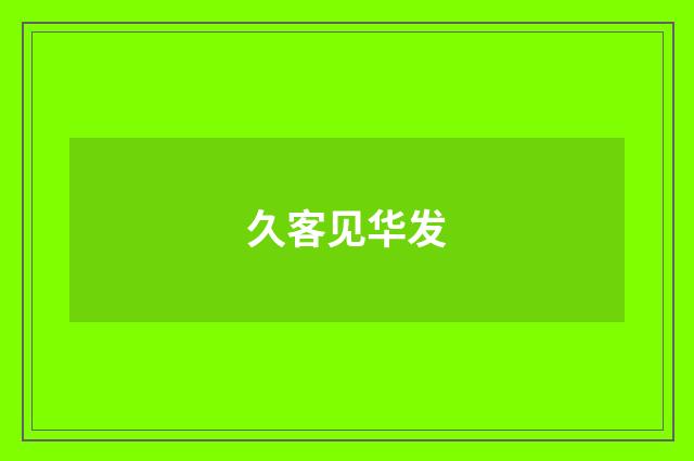久客见华发