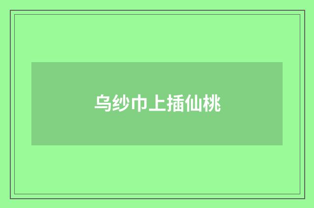 乌纱巾上插仙桃