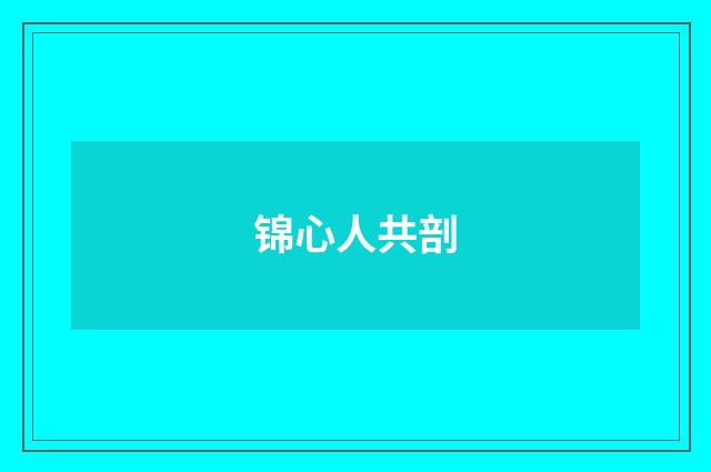 锦心人共剖