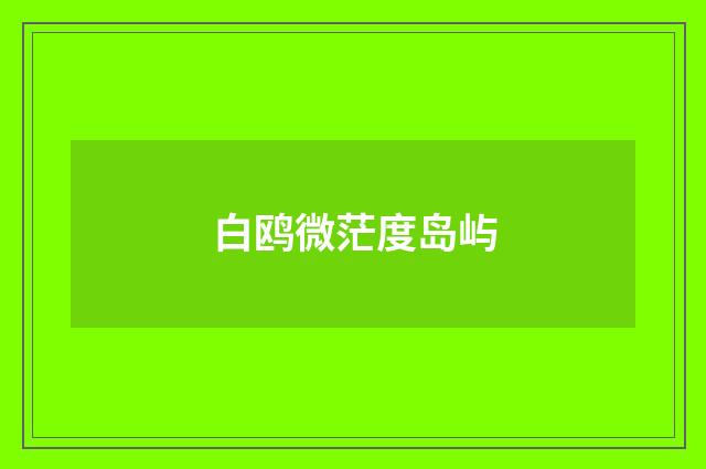 白鸥微茫度岛屿