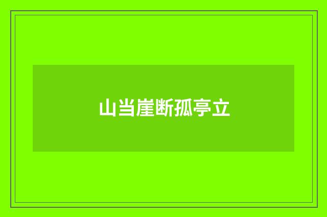 山当崖断孤亭立