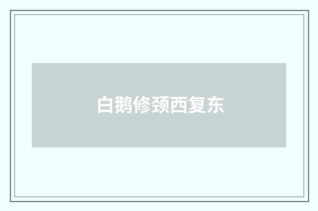 白鹅修颈西复东