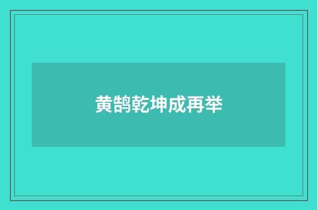 黄鹄乾坤成再举