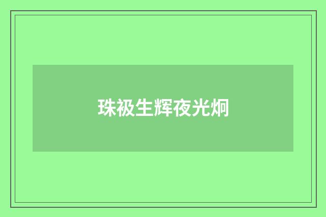 珠衱生辉夜光炯