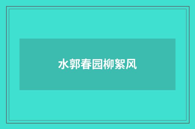 水郭春园柳絮风