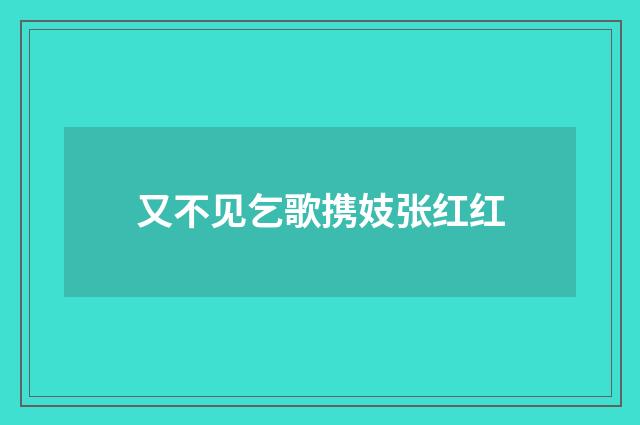 又不见乞歌携妓张红红