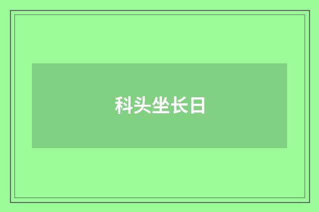 科头坐长日