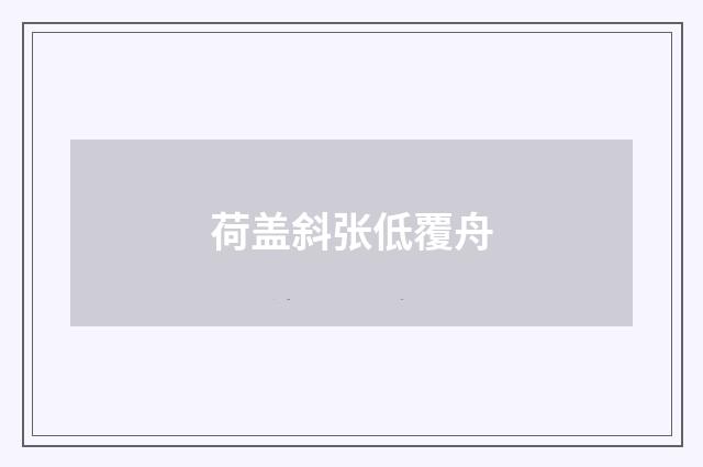 荷盖斜张低覆舟