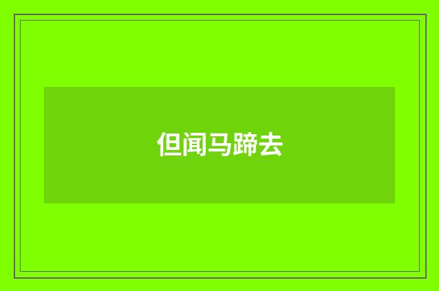 但闻马蹄去