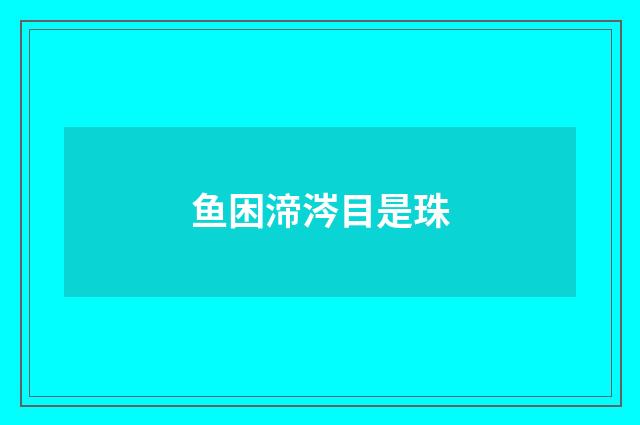 鱼困渧涔目是珠