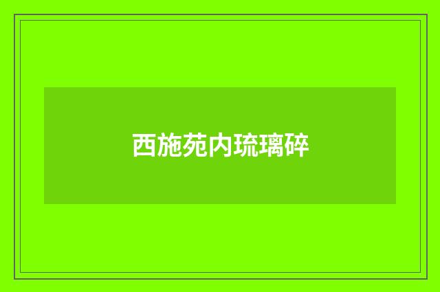 西施苑内琉璃碎