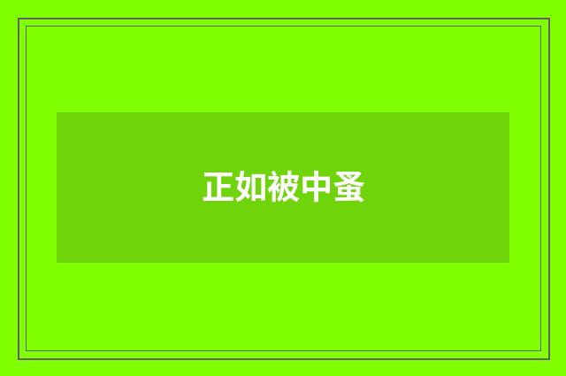 正如被中蚤