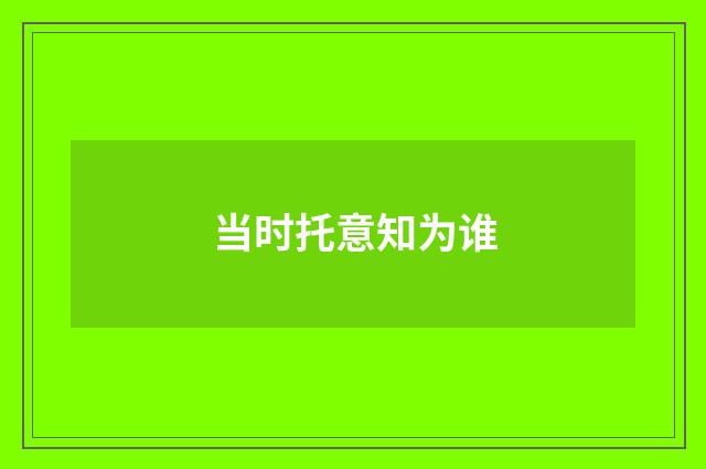 当时托意知为谁