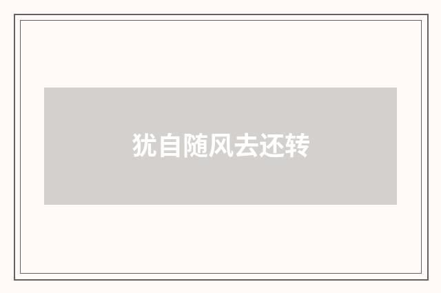 犹自随风去还转