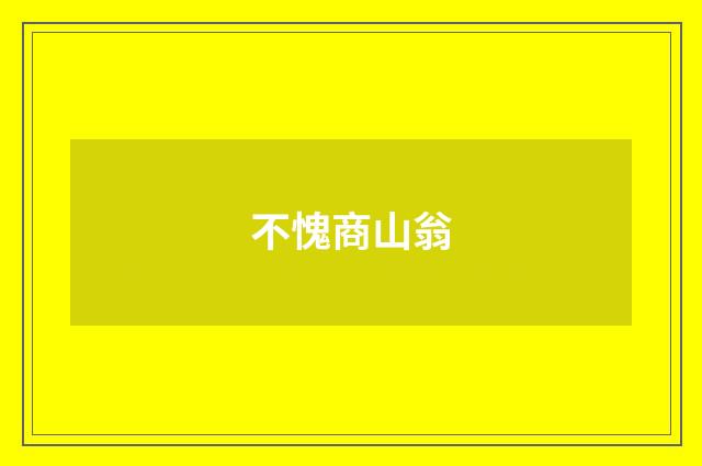 不愧商山翁