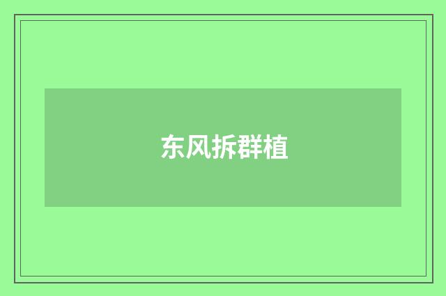 东风拆群植