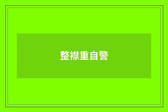 整襟重自警