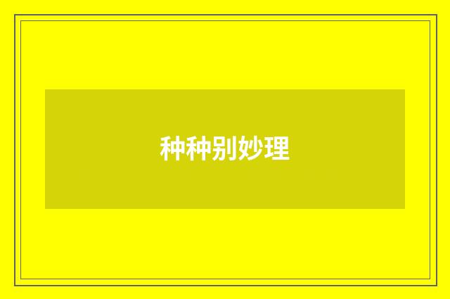 种种别妙理