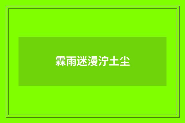 霖雨迷漫泞土尘
