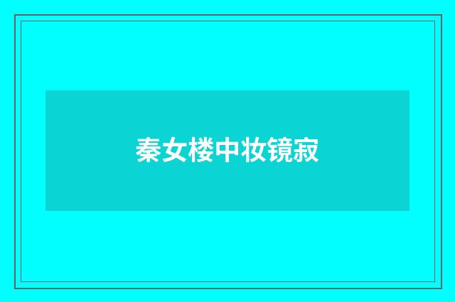 秦女楼中妆镜寂