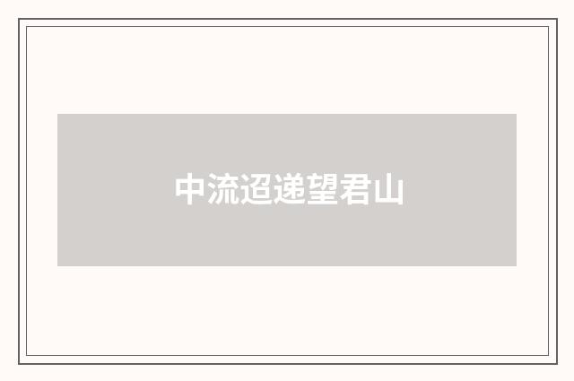 中流迢递望君山