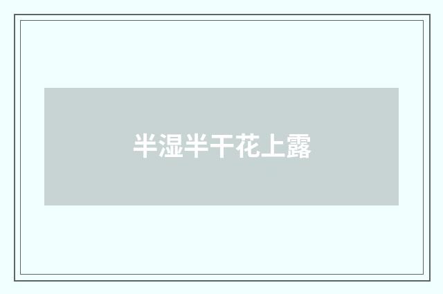 半湿半干花上露